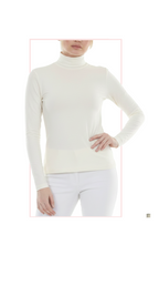 T2126:  Long-Sleeve Turtleneck Top - ONE SIZE (OSFM)
