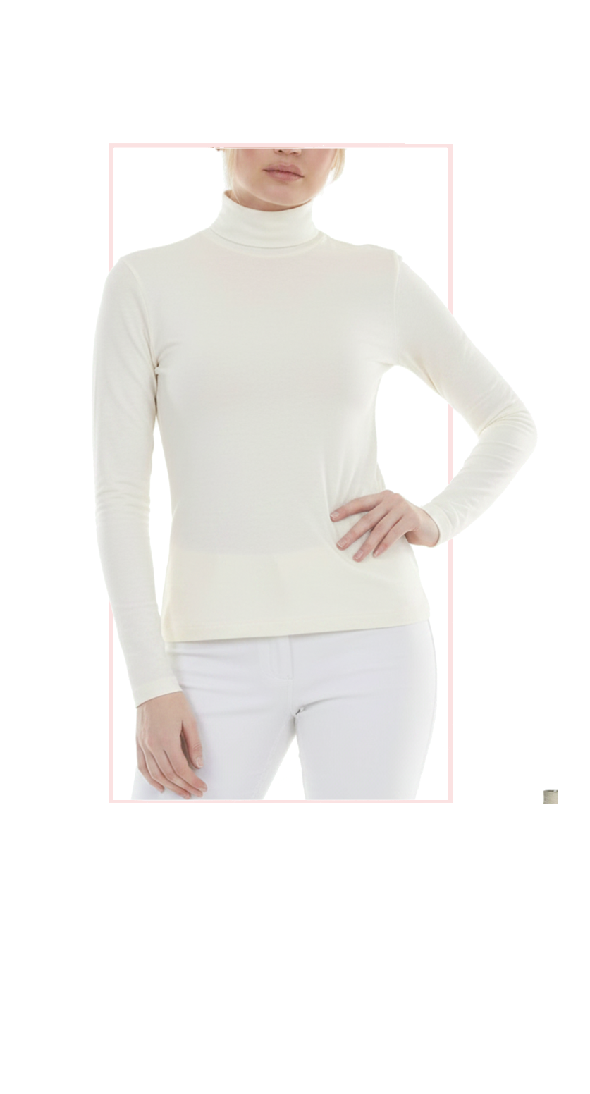 T2126:  Long-Sleeve Turtleneck Top - ONE SIZE (OSFM)