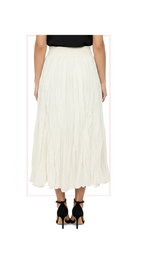 T-2132:  Crinkle Maxi Skirt