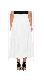 T-2132:  Crinkle Maxi Skirt