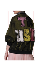 TF-4733: "TRUST" Varsity Patch Bomber Jacket
