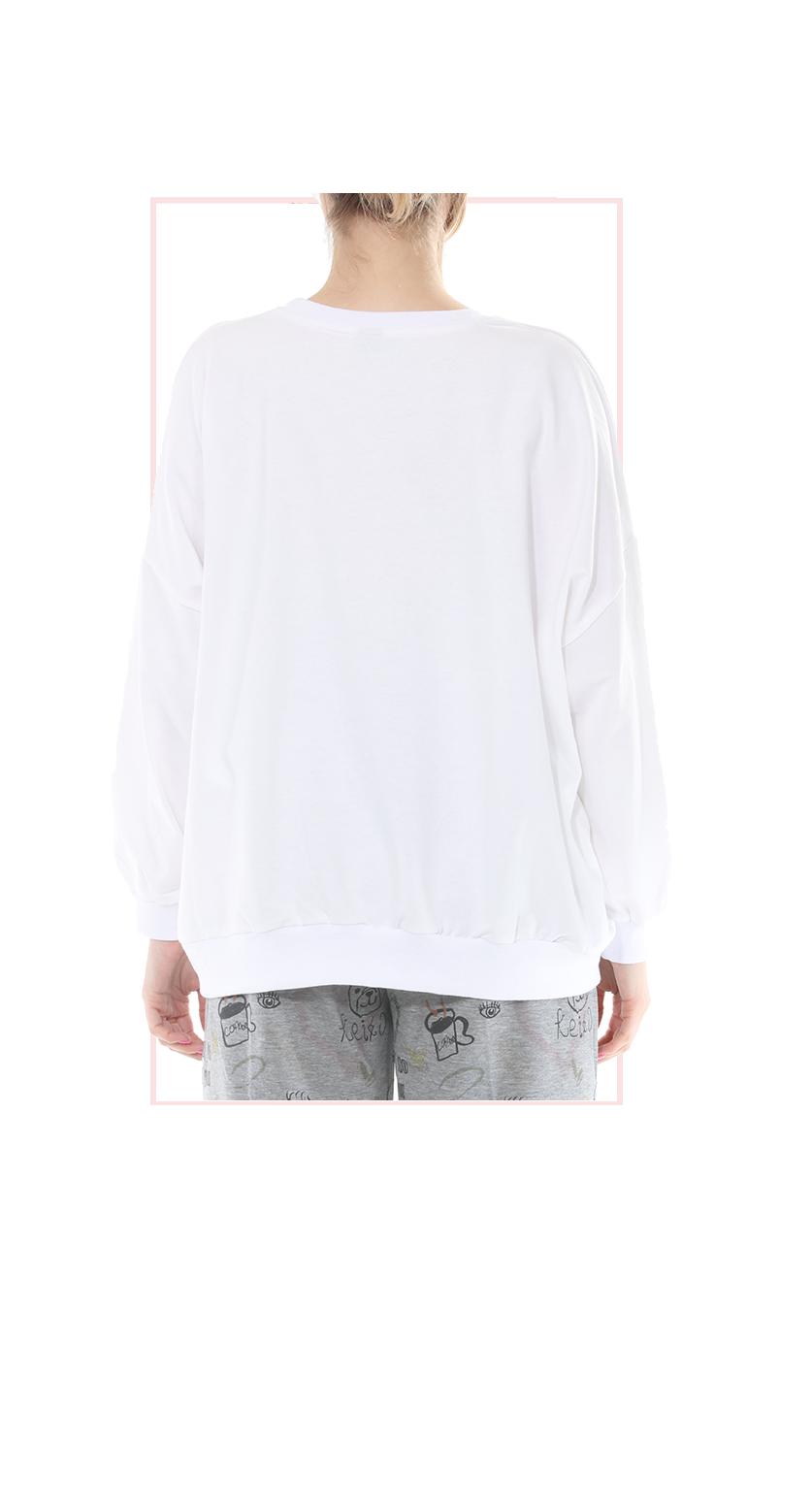 TF-5737:  Graphic Sweatshirt - ONE SIZE.