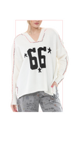 TF-5743: "66" Varsity Knit Sweater