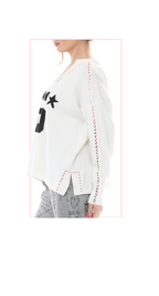 TF-5743: "66" Varsity Knit Sweater