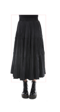 TF-7138: Tiered Crinkle Maxi Skirt