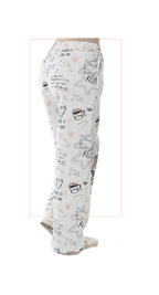 TF-7150: Doodle Print Wide-Leg Pants