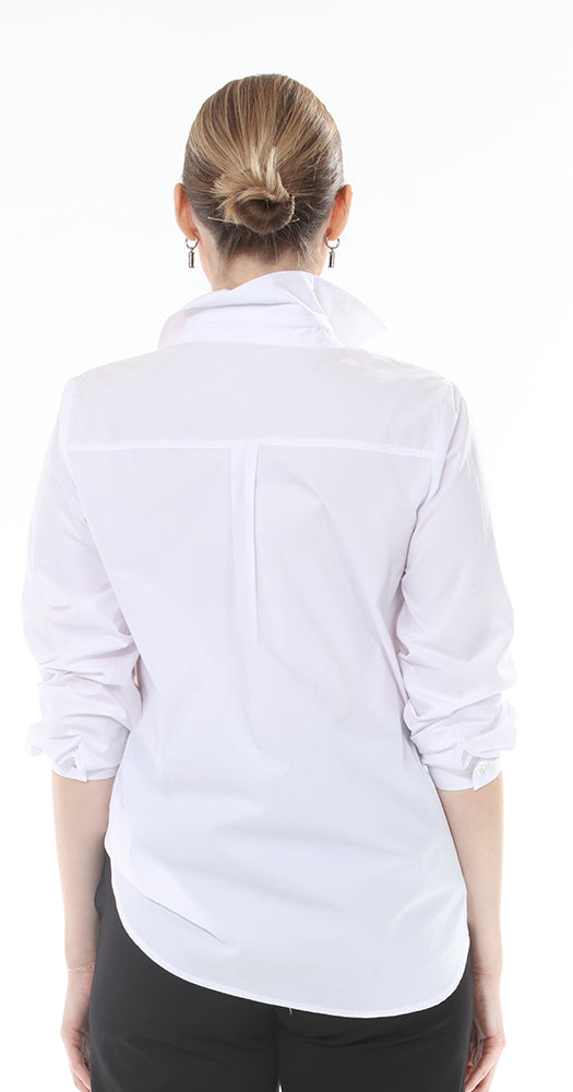 CP226:  #1-White: Elegant White Button-Up Shirt