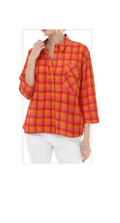 T1-4804 #1 Summer Heat:  Classic Plaid Button Down Shirt