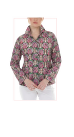 T1-4808 #1 Passion Fruit :  festive print jacket