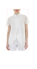 TT-4815 #1-white, #2-black :  sleeveless asymmetrical top
