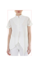 TT-4815 #1-white, #2-black :  sleeveless asymmetrical top