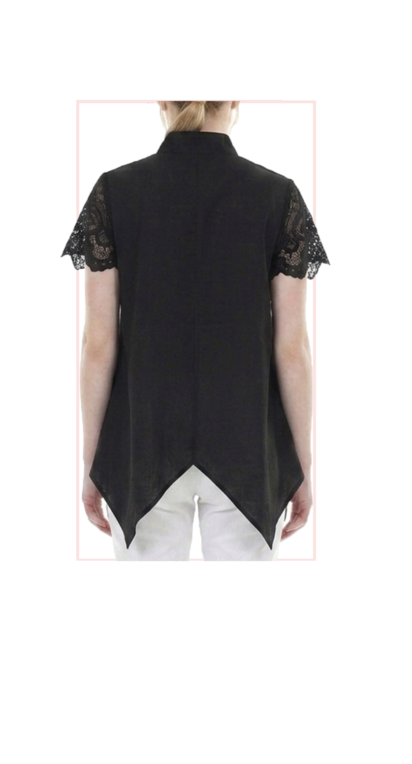 TT-4815 #1-white, #2-black :  sleeveless asymmetrical top