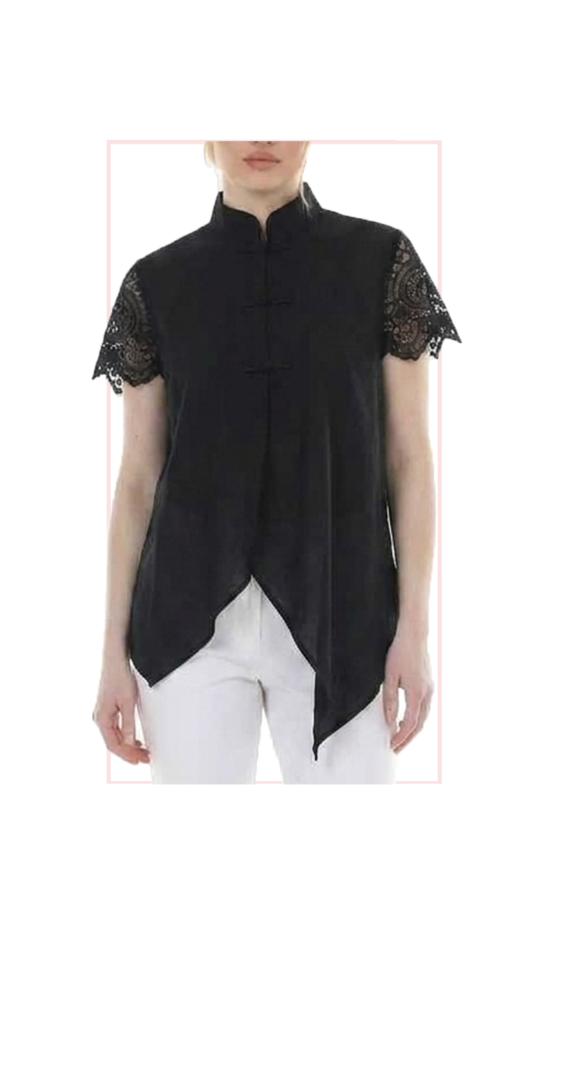 TT-4815 #1-white, #2-black :  sleeveless asymmetrical top