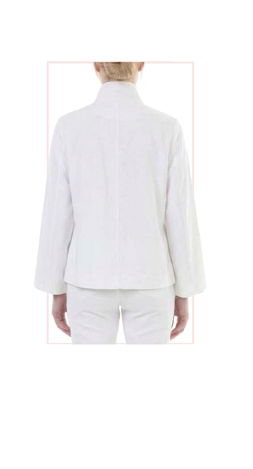 T1-4838 #1-soft white, #2-red :  short stretchy jacket