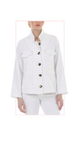 T1-4838 #1-soft white, #2-red :  short stretchy jacket