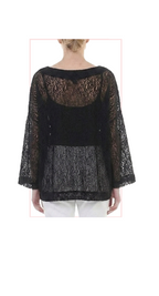 T1-5801 #1-white, #2-black :  loose textured knit top