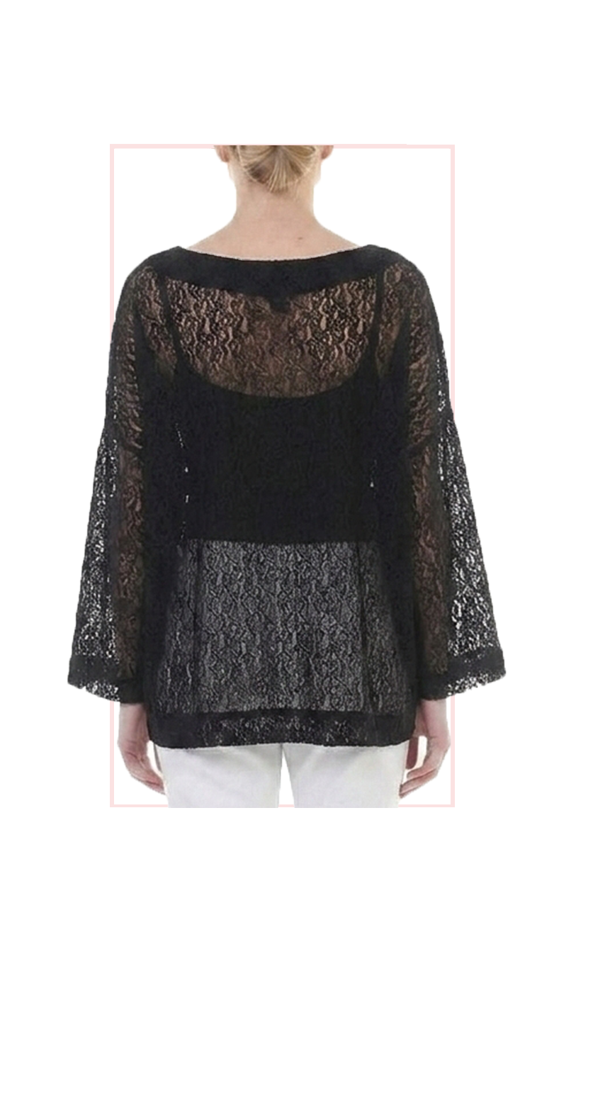 T1-5801 #1-white, #2-black :  loose textured knit top
