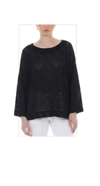 T1-5801 #1-white, #2-black :  loose textured knit top