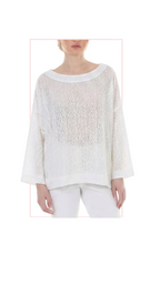 T1-5801 #1-white, #2-black :  loose textured knit top