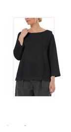 T1-5807  #1-soft white, #2-taupe, #3-black :  relaxed fit top