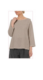 T1-5807  #1-soft white, #2-taupe, #3-black :  relaxed fit top