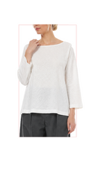 T1-5807  #1-soft white, #2-taupe, #3-black :  relaxed fit top