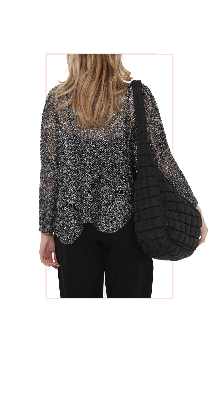 T2110 LOOSE KNIT  LONG SLEEVE SWEATER