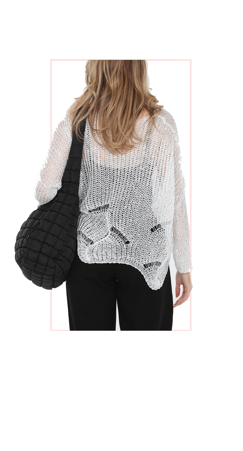 T2110 LOOSE KNIT  LONG SLEEVE SWEATER