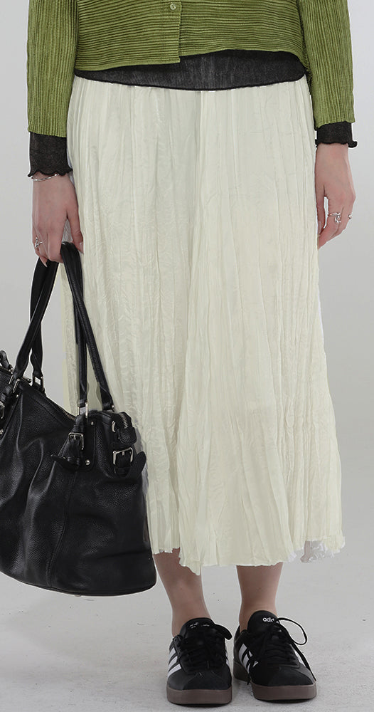 T2132 MID CALF SKIRT WITH RUFFLES