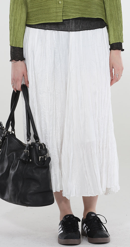 T2132 MID CALF SKIRT WITH RUFFLES