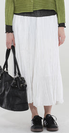 T2132 MID CALF SKIRT WITH RUFFLES