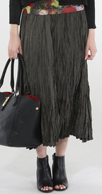 T2132 MID CALF SKIRT WITH RUFFLES