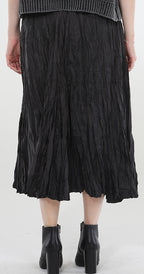 T2132 MID CALF SKIRT WITH RUFFLES