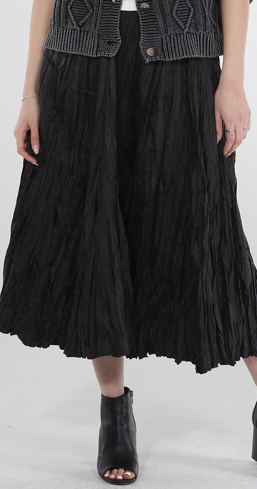 T2132 MID CALF SKIRT WITH RUFFLES