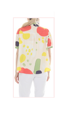 T2603 SHORT SLEEVE BUTTON DOWN BLOUSE
