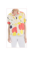 T2603 SHORT SLEEVE BUTTON DOWN BLOUSE