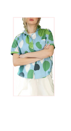 T2603 SHORT SLEEVE BUTTON DOWN BLOUSE