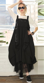 T2630 BLACK JUMPER DRESS
