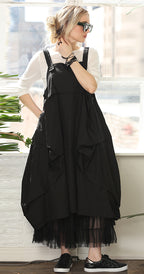 T2630 BLACK JUMPER DRESS