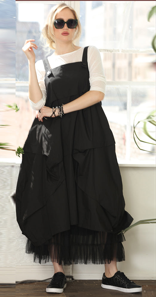 T2630 BLACK JUMPER DRESS