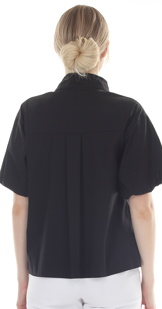 T4652 3/4 LENGTH BALLOON  SLEEVE PULLOVER WITH BOAT NECK AND DROPPED SHOULDER