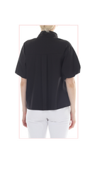 T4652 3/4 LENGTH BALLOON  SLEEVE PULLOVER WITH BOAT NECK AND DROPPED SHOULDER