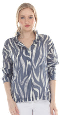 T4678 LONG SLEEVE CLASSIC COLLAR BUTTON DOWN JACKET WITH SIDESEAM POCKETS