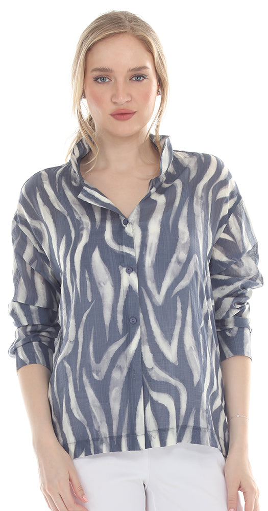 T4678 LONG SLEEVE CLASSIC COLLAR BUTTON DOWN JACKET WITH SIDESEAM POCKETS