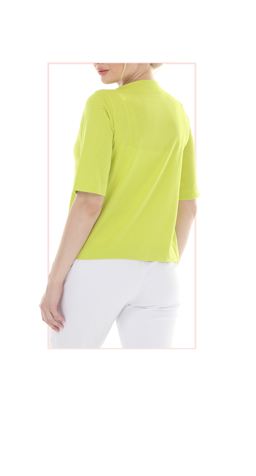 T5605  WOMENS MEDIUM LENGTH BOAT NECK TOP WITH ELBOW LENGTH SLEEVES