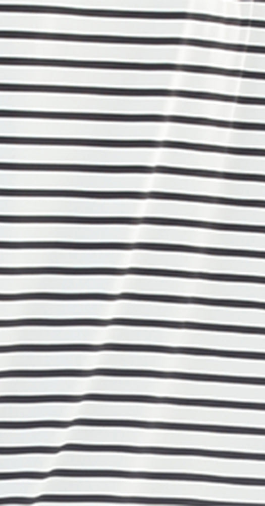 T5640  3/4 SLEEVE STRIPED BOAT NECK PULLOVER WITH A DROPPED SHOULDER.