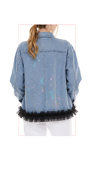 TT-4847 #1-lucky star :  denim jacket