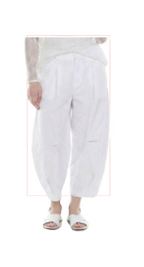 TT-7172 #1-white, #2-beige :  ankle length tapered pants