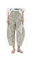 TT-7174 #1-vintage camo :  cropped ankle length pants with tapered cuff