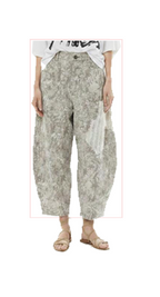 TT-7174 #1-vintage camo :  cropped ankle length pants with tapered cuff